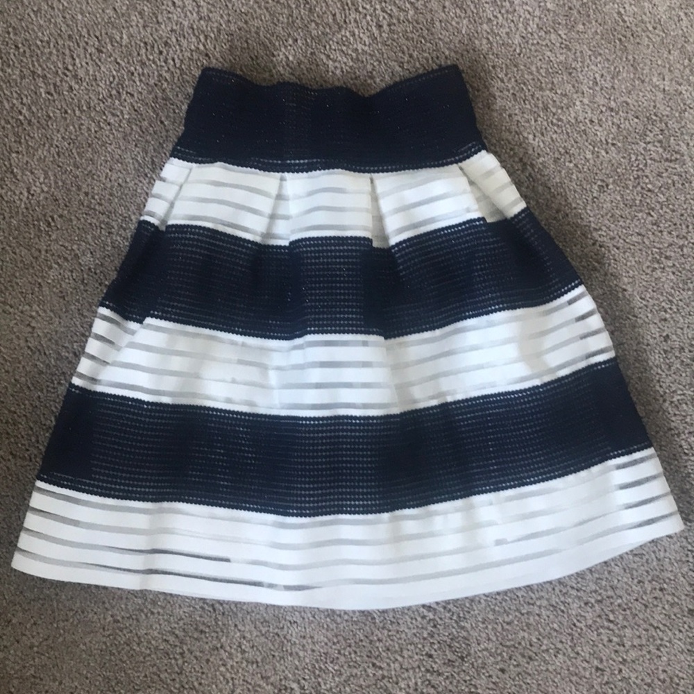 Miami Blue and white striped skirt